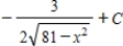 <strong>Find the indefinite integral by making the substitution . </strong> A) B) C) D) E)