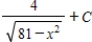 <strong>Find the indefinite integral by making the substitution . </strong> A) B) C) D) E)