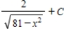 <strong>Find the indefinite integral by making the substitution . </strong> A) B) C) D) E)