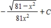 <strong>Find the indefinite integral by making the substitution . </strong> A) B) C) D) E)