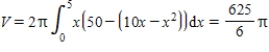 <strong>Use the shell method to set up and evaluate the integral that gives the volume of the solid generated by revolving the plane region about the y-axis. , , </strong> A) B) C) D) E)