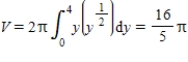 <strong>Use the shell method to set up and evaluate the integral that gives the volume of the solid generated by revolving the plane region about the x-axis. , , </strong> A) B) C) D) E)