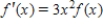 Solve the differential equation in to find f(x)in terms of x only.