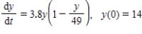 <strong>Find the logistic equation that satisfies the following differential equation and initial condition. </strong> A) B) C) D) E)none of the above