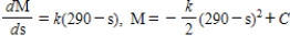 <strong>Write and solve the differential equation that models the following verbal statement: The rate of change of M with respect to s is proportional to . </strong> A) B) C) D) E)