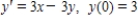 Use Euler's Method to make a table of values for the approximate solution of the following differential equation with specified initial value.Use 5 steps of size 0.15. 