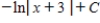 <strong>Find the indefinite integral of . </strong> A) B) C) D) E)