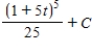 <strong>Find the indefinite integral . </strong> A) B) C) D) E)