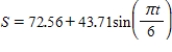 The sales S (in thousands of units)of a seasonal product are given by the model where t is the time in months,with corresponding to January.Find the average sales for the first quarter .Round your answer to three decimal places. 