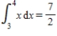 Evaluate the integral.   given,   ,   ,   ,   .