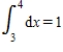 Evaluate the integral.   given,   ,   ,   ,   .