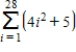 Use the properties of summation and Theorem 5.2 to evaluate the sum. 