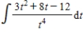 Find the indefinite integral and check the result by differentiation. ​   ​