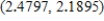 <strong>Find the point on the graph of the function that is closest to the point .Round all numerical values in your answer to four decimal places. </strong> A) B) C) D) E)
