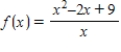 <strong>Analyze and sketch a graph of the function . </strong> A) B) C) D) E)none of the above.
