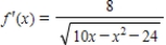 <strong>Find the derivative of the function . </strong> A) B) C) D) E)