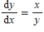 <strong>Find by implicit differentiation. </strong> A) B) C) D) E)