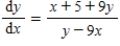 <strong>Find by implicit differentiation. </strong> A) B) C) D) E)