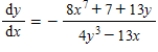 <strong>Find by implicit differentiation. </strong> A) B) C) D) E)