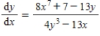 <strong>Find by implicit differentiation. </strong> A) B) C) D) E)