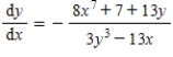 <strong>Find by implicit differentiation. </strong> A) B) C) D) E)