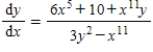 <strong>Find by implicit differentiation. </strong> A) B) C) D) E)