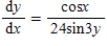 <strong>Find by implicit differentiation. </strong> A) B)