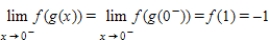 . . is defined.The since the values from the right and the left are the same.Since is equal to -1,the limit exists and .Yes, β continuous at β. β