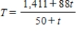 <strong>A heat probe is attached to the heat exchanger of a heating system.The temperature T (in degrees Celsius)is recorded t seconds after the furnace is started.A model for the data recorded for the first two minutes is given by .Find . β</strong> A)1,499Β° B)1,411Β° C)50Β° D)88Β° E)28Β°