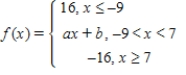 <strong>Find the constant a such that the function β β Is continuous on the entire real line. β</strong> A) , B) , C) , D) , E) ,