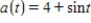 <strong> A particle moves along the x-axis so that its acceleration is for .If the initial velocity of the particle is 12,then what is the average velocity of the particle during the time interval ? </strong> A)36.955 B)35.045 C)61.045 D)37.045