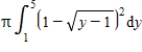 <strong>The volume of the solid generated by revolving the region enclosed between the graph of and the lines and about the -axis is given by which integral expression? </strong> A) B) C) D)