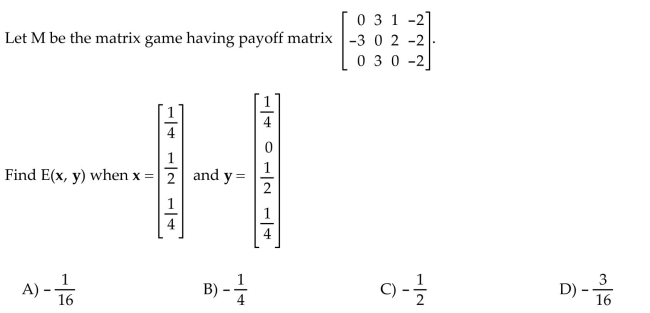 Find the expected payoff.