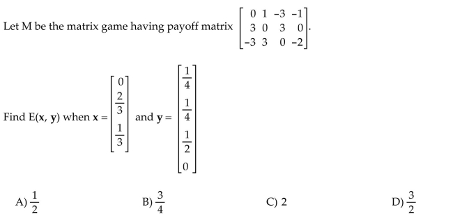 Find the expected payoff.
