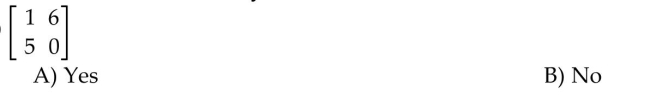 Determine whether the matrix is symmetric.