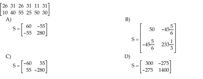 Use the given covariance matrix to compute the percentage of the total variance that is contained in the first principal component. Round to one decimal place.