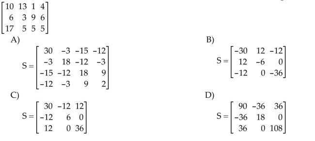 Use the given covariance matrix to compute the percentage of the total variance that is contained in the first principal component. Round to one decimal place.