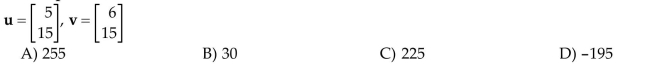 Compute the dot product u · v.