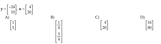 Find the orthogonal projection of y onto u.