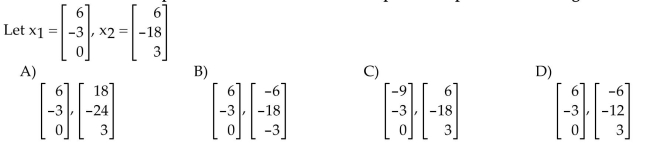 The given set is a basis for a subspace W. Use the Gram-Schmidt process to produce an orthogonal basis for W.