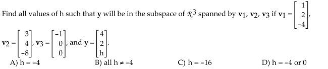 Determine whether the vector u belongs to the null space of the matrix A.