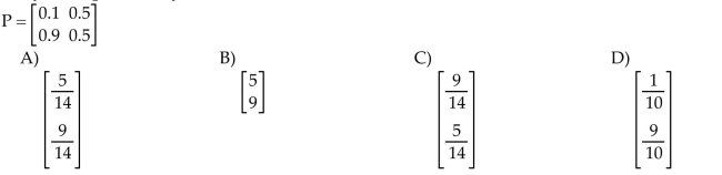 Find the steady-state probability vector for the stochastic matrix P.