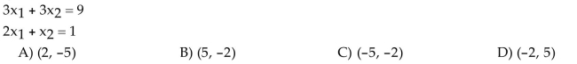 Solve using Cramerʹs rule.