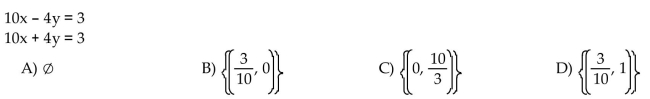 Solve the system by substitution.