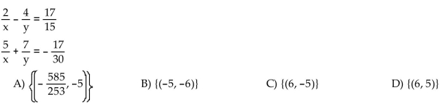 If the system has infinitely many solutions, write the solution set with x arbitrary.