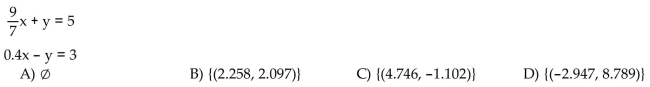 Use a graphing calculator to Express solutions with approximations to the nearest thousandth.