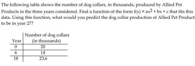 <strong>Solve the problem. </strong> A) 69,700 collars B) 100,100 collars C) 64,700 collars D) 49,700 collars
