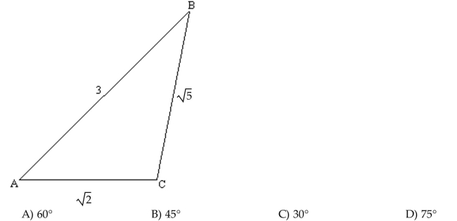 Find the indicated angle or side. Give an exact answer.