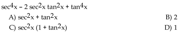 Factor the trigonometric expression and simplify.