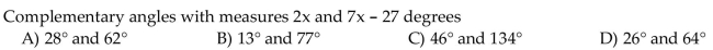 Find the measure of each angle in the problem.